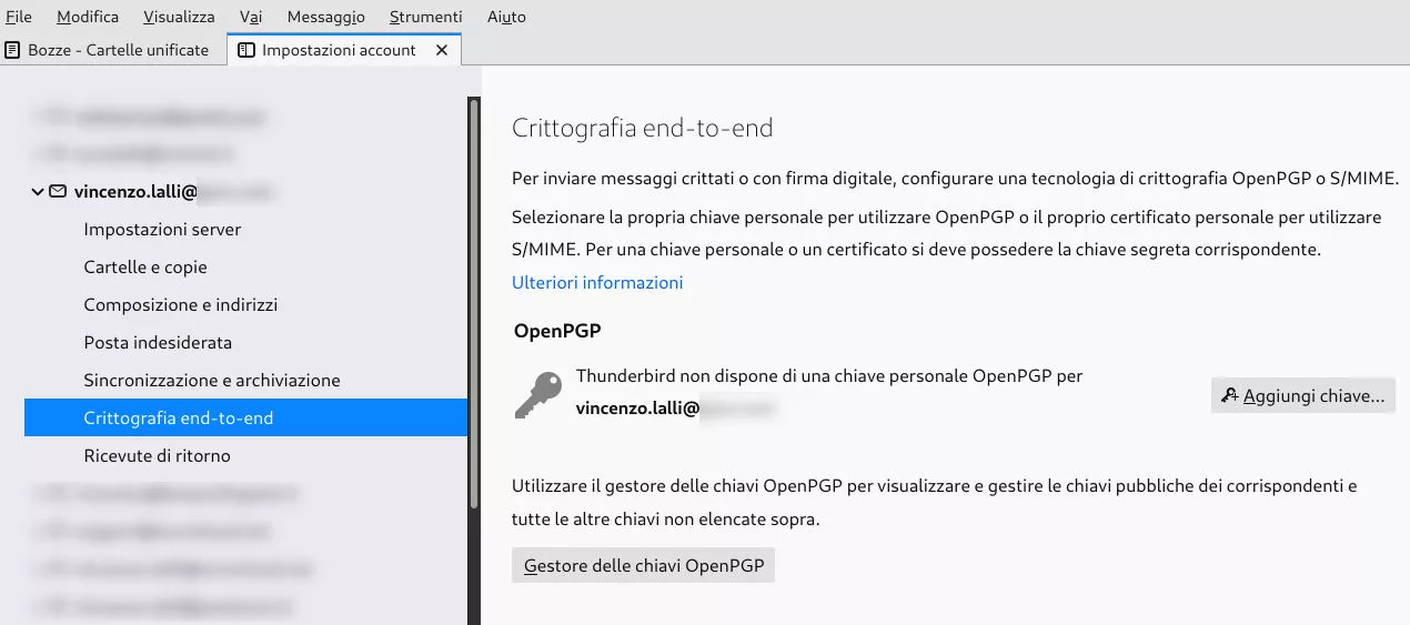 Crittografia end-to-end-Thunderbird