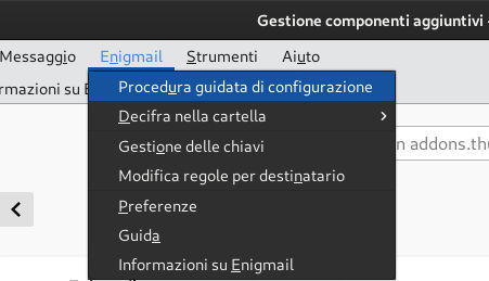 Procedura guidata di configurazione di Enigmail